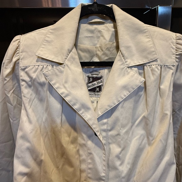 Women's Vintage Saxton Hall Cream Trench Coat size 7 - Picture 14 of 16